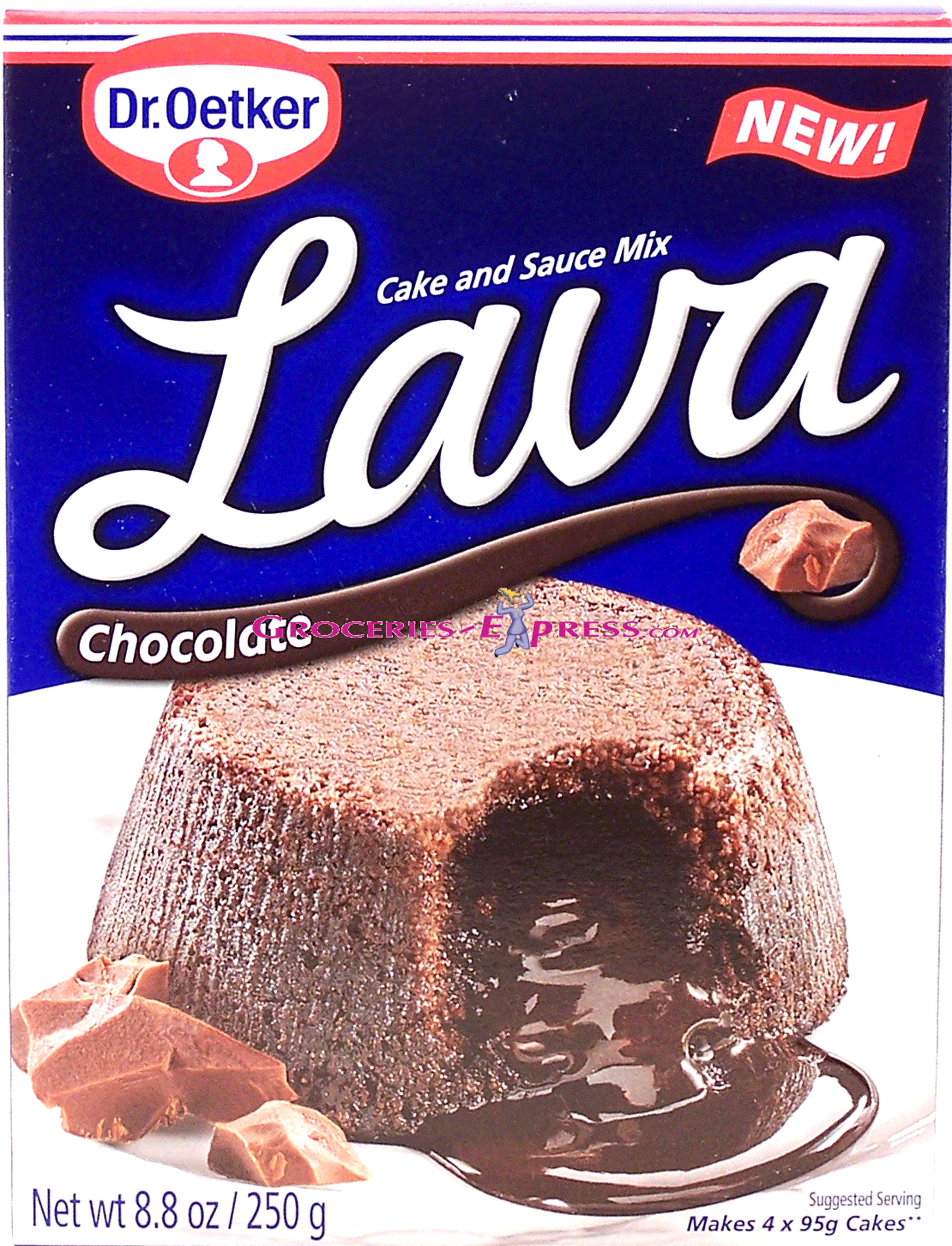 Dr. Oetker Lava chocolate cake and sauce mix, makes 4 x 95g cakes Full-Size Picture